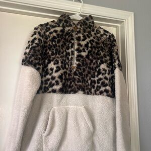 12 Pm By Mon Ami Textured Brown and Cream Jacket